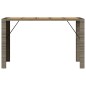vidaXL Mesa de jardín superficie de madera ratán PE gris 185x80x110 cm vidaXL Mesa de jardín superficie de madera ratán PE gris 185x80x110 cm