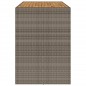 vidaXL Mesa de jardín superficie de madera ratán PE gris 185x80x110 cm vidaXL Mesa de jardín superficie de madera ratán PE gris 185x80x110 cm