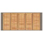 vidaXL Mesa de jardín superficie de madera ratán PE gris 185x80x110 cm vidaXL Mesa de jardín superficie de madera ratán PE gris 185x80x110 cm