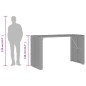 vidaXL Mesa de jardín superficie de madera ratán PE gris 185x80x110 cm vidaXL Mesa de jardín superficie de madera ratán PE gris 185x80x110 cm