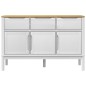 vidaXL Aparador FLORO madera maciza de pino blanco 114x43x74 cm