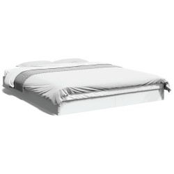 vidaXL Estructura de cama madera de ingeniería blanca 150x200 cm