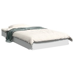 vidaXL Estructura de cama madera de ingeniería blanca 100x200 cm