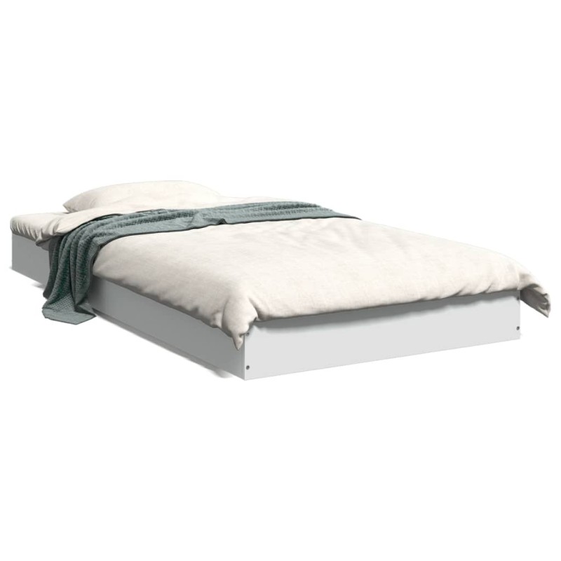 vidaXL Estructura de cama madera de ingeniería blanca 100x200 cm vidaXL Estructura de cama madera de ingeniería blanca 100x200 cm
