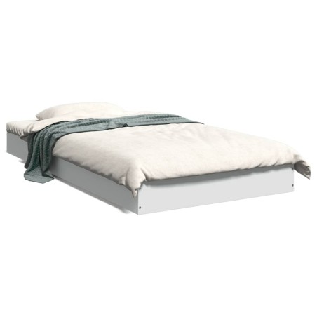 vidaXL Estructura de cama madera de ingeniería blanca 100x200 cm