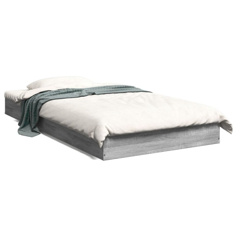 vidaXL Estructura de cama madera de ingeniería gris Sonoma 100x200 cm vidaXL Estructura de cama madera de ingeniería gris Sonoma 100x200 cm