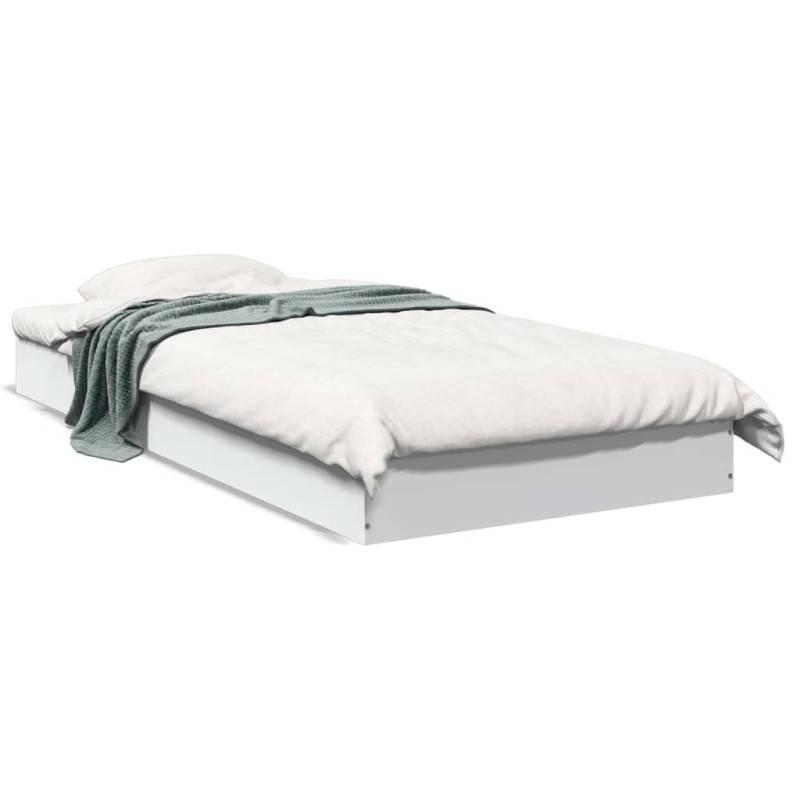 vidaXL Estructura de cama madera de ingeniería blanca 90x200 cm vidaXL Estructura de cama madera de ingeniería blanca 90x200 cm