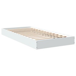 vidaXL Estructura de cama madera de ingeniería blanca 90x200 cm