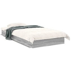 vidaXL Estructura de cama madera de ingeniería gris Sonoma 90x200 cm