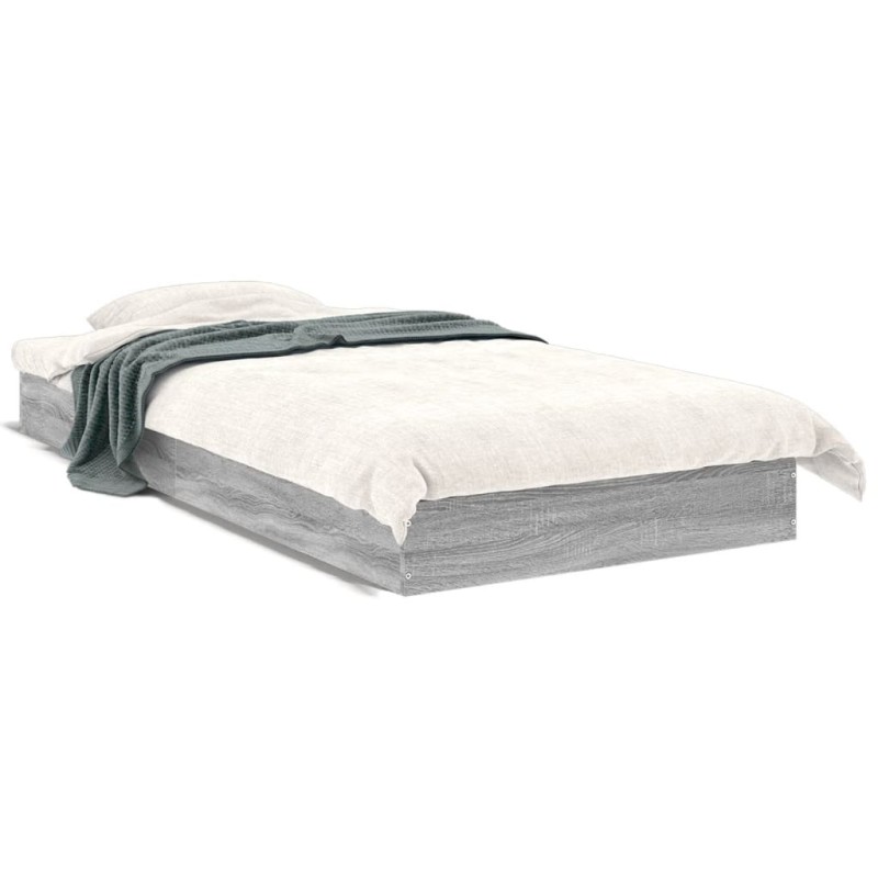 vidaXL Estructura de cama madera de ingeniería gris Sonoma 90x200 cm vidaXL Estructura de cama madera de ingeniería gris Sonoma 90x200 cm