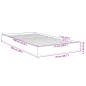 vidaXL Estructura de cama madera de ingeniería gris hormigón 75x190 cm vidaXL Estructura de cama madera de ingeniería gris hormigón 75x190 cm