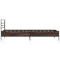 vidaXL Estructura cama madera ingeniería metal roble marrón 75x190 cm vidaXL Estructura cama madera ingeniería metal roble marrón 75x190 cm