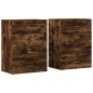 vidaXL Aparadores 2 uds madera de ingeniería roble ahumado 60x39x80 cm vidaXL Aparadores 2 uds madera de ingeniería roble ahumado 60x39x80 cm