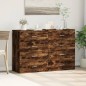 vidaXL Aparadores 2 uds madera de ingeniería roble ahumado 60x39x80 cm vidaXL Aparadores 2 uds madera de ingeniería roble ahumado 60x39x80 cm