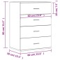 vidaXL Aparadores 2 uds madera de ingeniería roble ahumado 60x39x80 cm vidaXL Aparadores 2 uds madera de ingeniería roble ahumado 60x39x80 cm