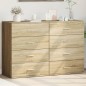 vidaXL Aparadores 2 uds madera de ingeniería roble Sonoma 60x39x80 cm vidaXL Aparadores 2 uds madera de ingeniería roble Sonoma 60x39x80 cm