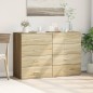 vidaXL Aparadores 2 uds madera de ingeniería roble Sonoma 60x39x80 cm vidaXL Aparadores 2 uds madera de ingeniería roble Sonoma 60x39x80 cm