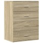 vidaXL Aparadores 2 uds madera de ingeniería roble Sonoma 60x39x80 cm vidaXL Aparadores 2 uds madera de ingeniería roble Sonoma 60x39x80 cm
