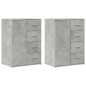 vidaXL Aparadores 2 uds madera de ingeniería gris hormigón 59x39x80 cm vidaXL Aparadores 2 uds madera de ingeniería gris hormigón 59x39x80 cm
