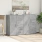vidaXL Aparadores 2 uds madera de ingeniería gris hormigón 59x39x80 cm vidaXL Aparadores 2 uds madera de ingeniería gris hormigón 59x39x80 cm