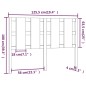 vidaXL Cabecero de cama madera maciza de pino 125,5x4x100 cm vidaXL Cabecero de cama madera maciza de pino 125,5x4x100 cm