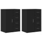 vidaXL Aparadores 2 uds madera de ingeniería negro 59x39x80 cm vidaXL Aparadores 2 uds madera de ingeniería negro 59x39x80 cm
