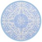 vidaXL Alfombra de exterior PP azul celeste Ø120 cm