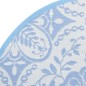 vidaXL Alfombra de exterior PP azul celeste Ø120 cm