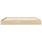 vidaXL Estructura de cama madera de ingeniería roble Sonoma 160x200 cm