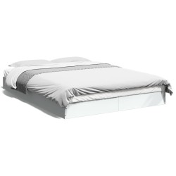 vidaXL Estructura de cama madera de ingeniería blanca 140x200 cm