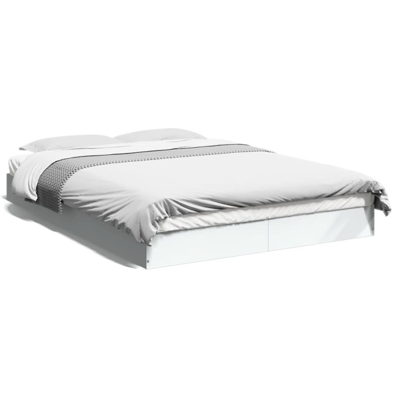 vidaXL Estructura de cama madera de ingeniería blanca 140x200 cm vidaXL Estructura de cama madera de ingeniería blanca 140x200 cm
