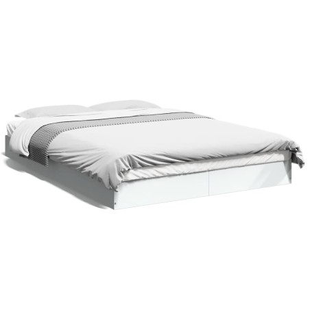 vidaXL Estructura de cama madera de ingeniería blanca 140x200 cm
