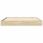 vidaXL Estructura de cama madera de ingeniería roble Sonoma 140x190 cm vidaXL Estructura de cama madera de ingeniería roble Sonoma 140x190 cm