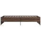 vidaXL Estructura cama madera ingeniería metal roble marrón 90x200 cm vidaXL Estructura cama madera ingeniería metal roble marrón 90x200 cm