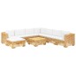 vidaXL Juego muebles de jardín 9 piezas y cojines madera maciza teca
