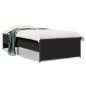 vidaXL Estructura de cama madera de ingeniería y metal negra 75x190 cm vidaXL Estructura de cama madera de ingeniería y metal negra 75x190 cm