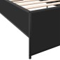 vidaXL Estructura de cama madera de ingeniería y metal negra 75x190 cm vidaXL Estructura de cama madera de ingeniería y metal negra 75x190 cm