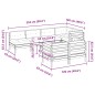 vidaXL Set de sofás jardín 8 pzas con cojines madera pino marrón cera vidaXL Set de sofás jardín 8 pzas con cojines madera pino marrón cera