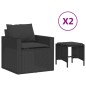 vidaXL Juego de sofás jardín 4 pzas con cojines ratán sintético negro vidaXL Juego de sofás jardín 4 pzas con cojines ratán sintético negro