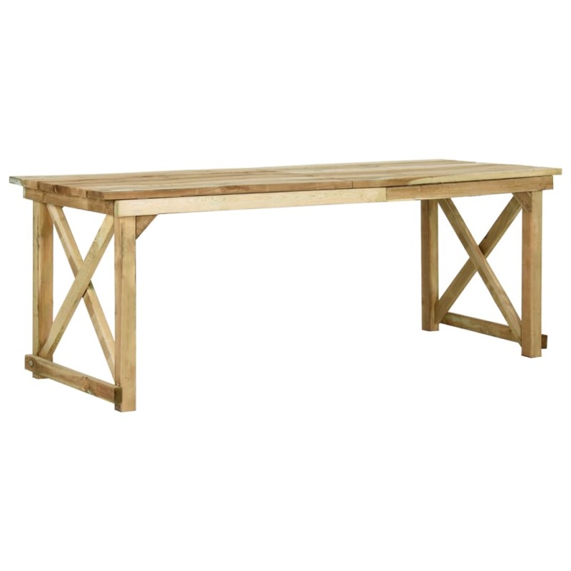 vidaXL Mesa de jardín de madera de pino impregnada 200x79x75 cm vidaXL Mesa de jardín de madera de pino impregnada 200x79x75 cm