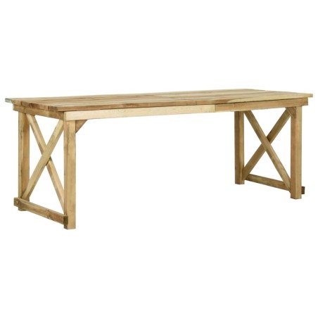 vidaXL Mesa de jardín de madera de pino impregnada 200x79x75 cm