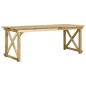 vidaXL Mesa de jardín de madera de pino impregnada 200x79x75 cm vidaXL Mesa de jardín de madera de pino impregnada 200x79x75 cm