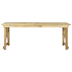 vidaXL Mesa de jardín de madera de pino impregnada 200x79x75 cm