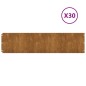 vidaXL Bordes de césped acero corten flexible 30 piezas 25x103 cm vidaXL Bordes de césped acero corten flexible 30 piezas 25x103 cm