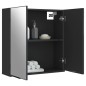 vidaXL Armario de baño con espejo madera ingeniería negro 64x20x67 cm vidaXL Armario de baño con espejo madera ingeniería negro 64x20x67 cm