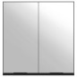 vidaXL Armario de baño con espejo madera ingeniería negro 64x20x67 cm vidaXL Armario de baño con espejo madera ingeniería negro 64x20x67 cm