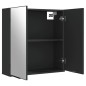 vidaXL Armario de baño con espejo madera ingeniería negro 64x20x67 cm vidaXL Armario de baño con espejo madera ingeniería negro 64x20x67 cm