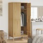 vidaXL Armario FLORO madera maciza de pino marrón cera 77x53x171 cm vidaXL Armario FLORO madera maciza de pino marrón cera 77x53x171 cm