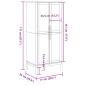 vidaXL Armario FLORO madera maciza de pino marrón cera 77x53x171 cm vidaXL Armario FLORO madera maciza de pino marrón cera 77x53x171 cm