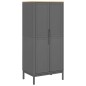 vidaXL Armario FLORO madera maciza de pino gris 77x53x171 cm vidaXL Armario FLORO madera maciza de pino gris 77x53x171 cm
